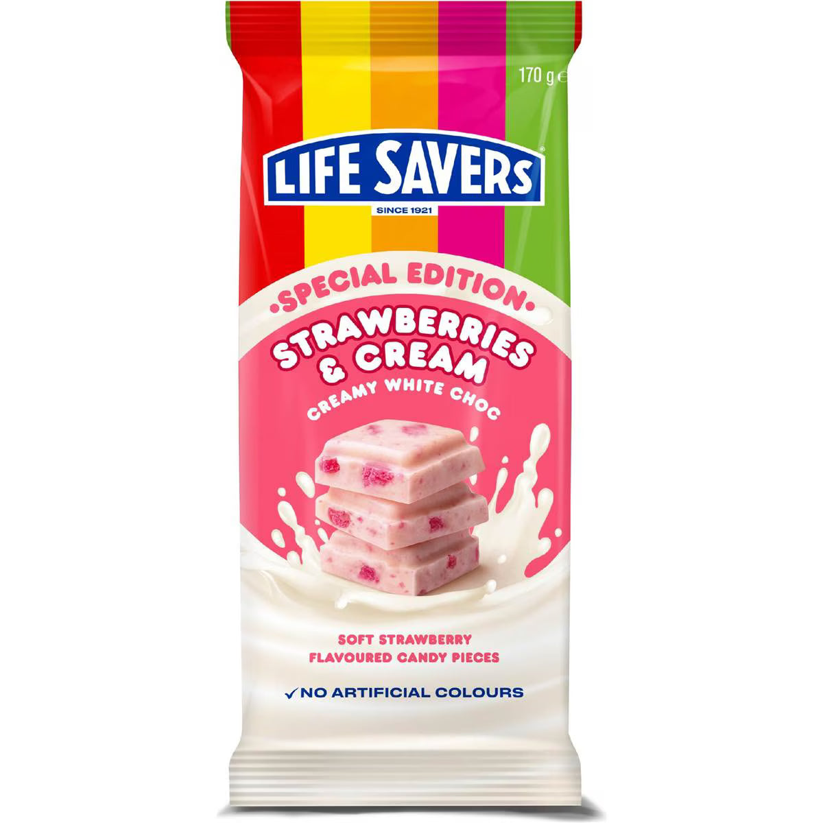 Life Saver Strawberries & Cream Block 170g