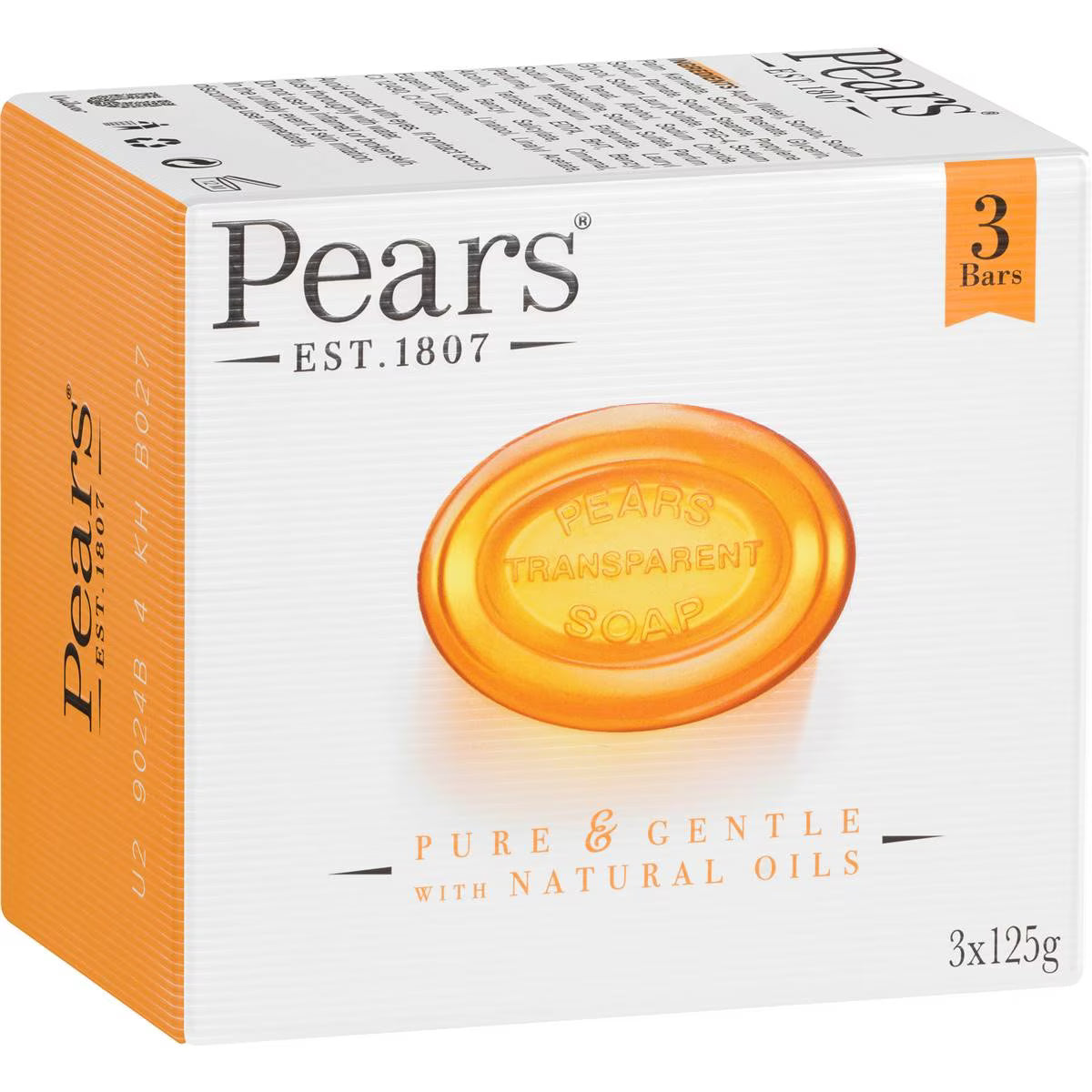 Pears Soap Bar Transparent 125g x 3 pack