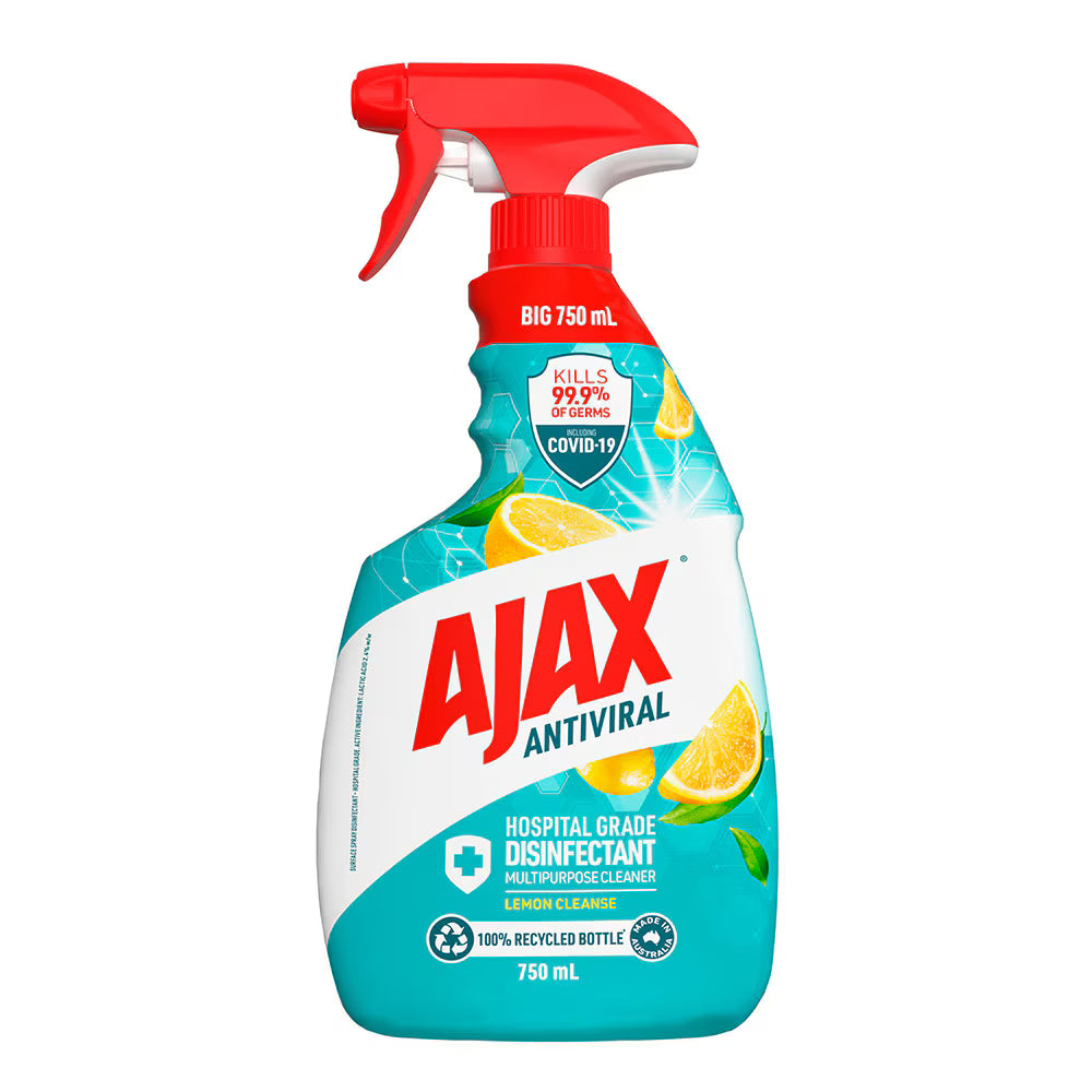 Ajax Antiviral Disinfectant Spray Lemon Cleanse 750mL