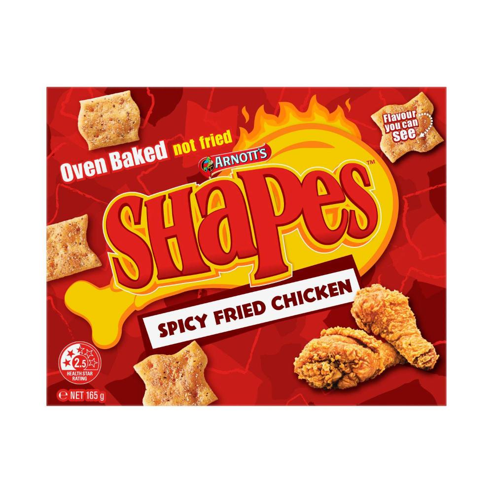 Arnotts Shapes Spicy Fried Chicken Cracker Biscuits 165g