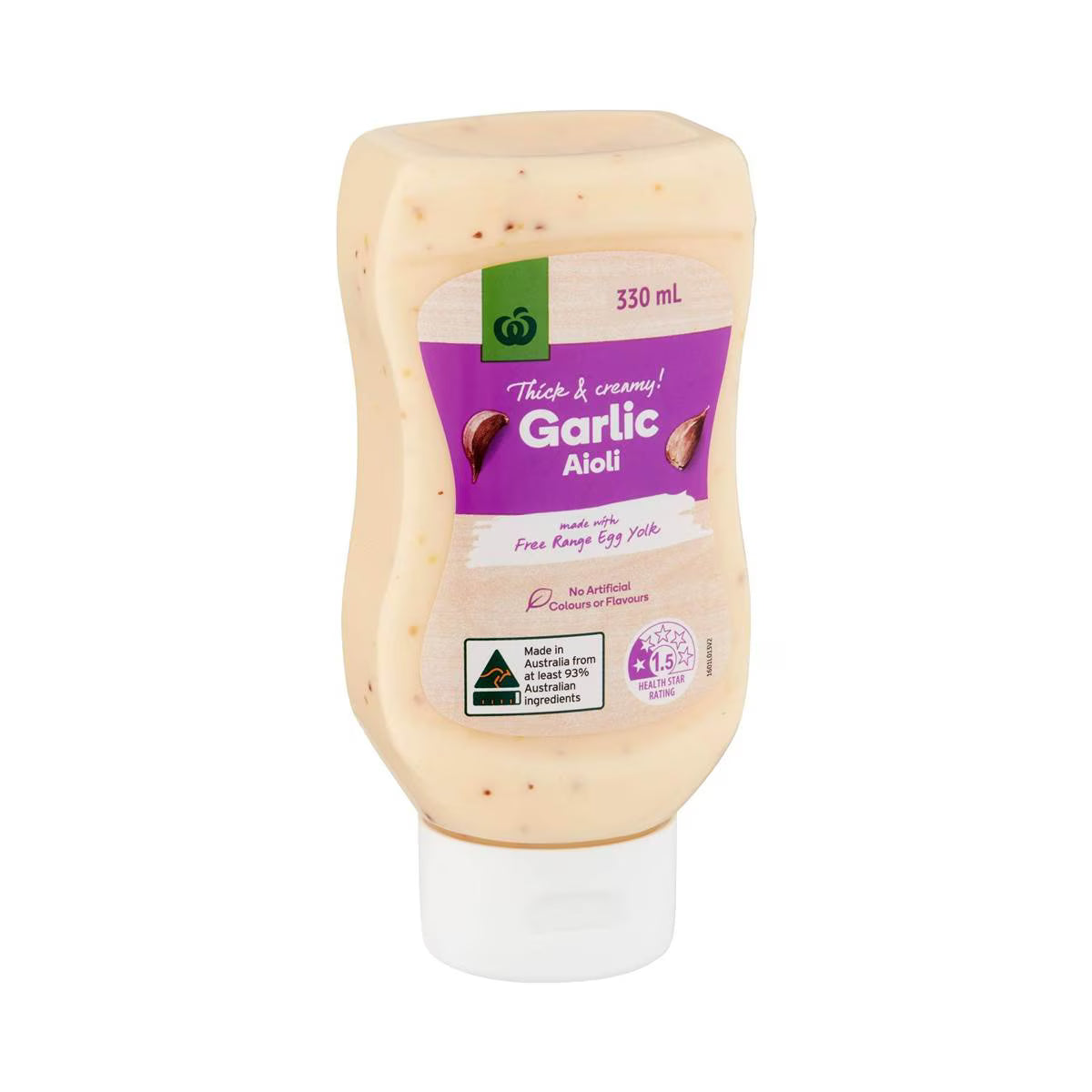 Woolworths Garlic Aioli 330mL