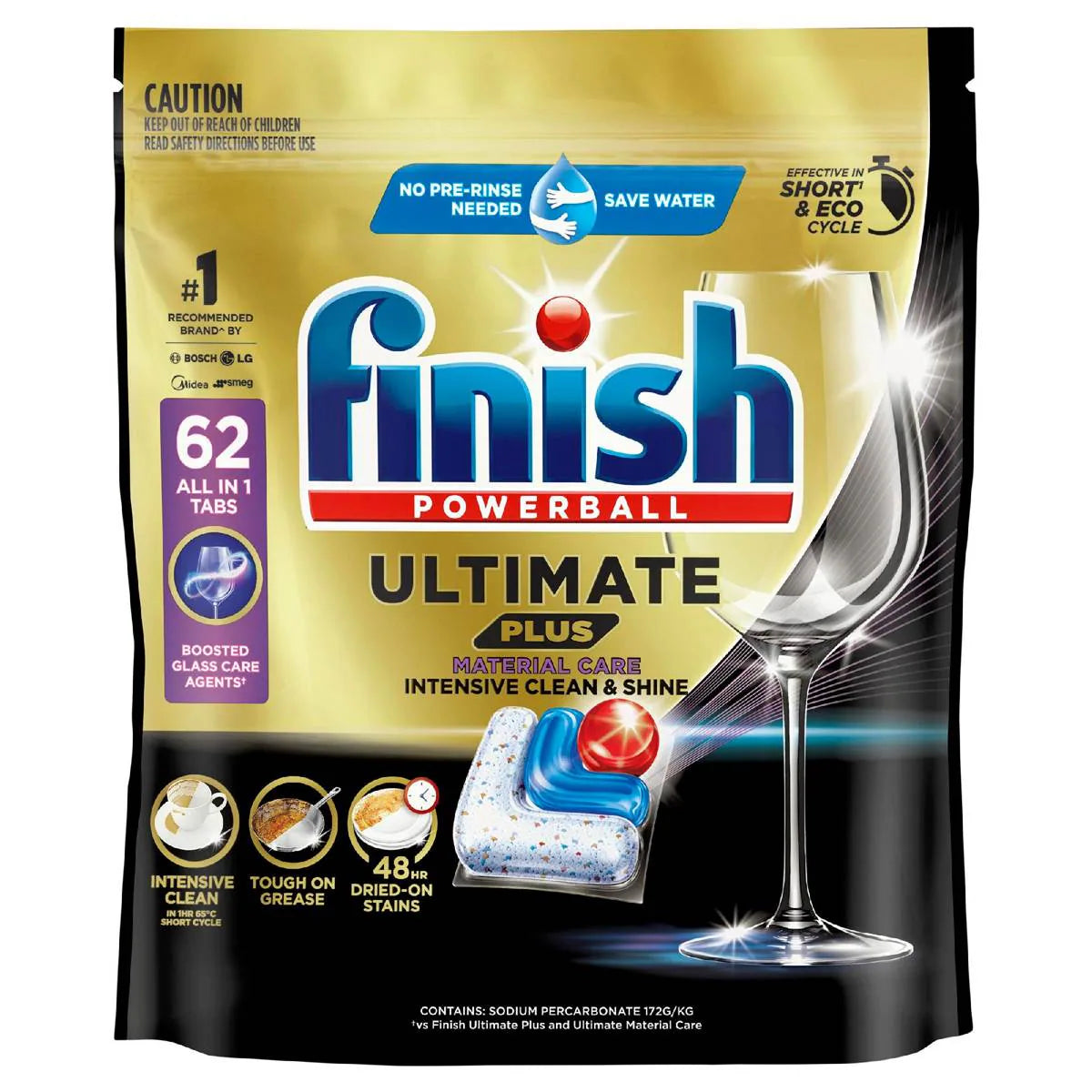 Finish Ultimate Plus Material Care Dishwasher Tablets 62 pack