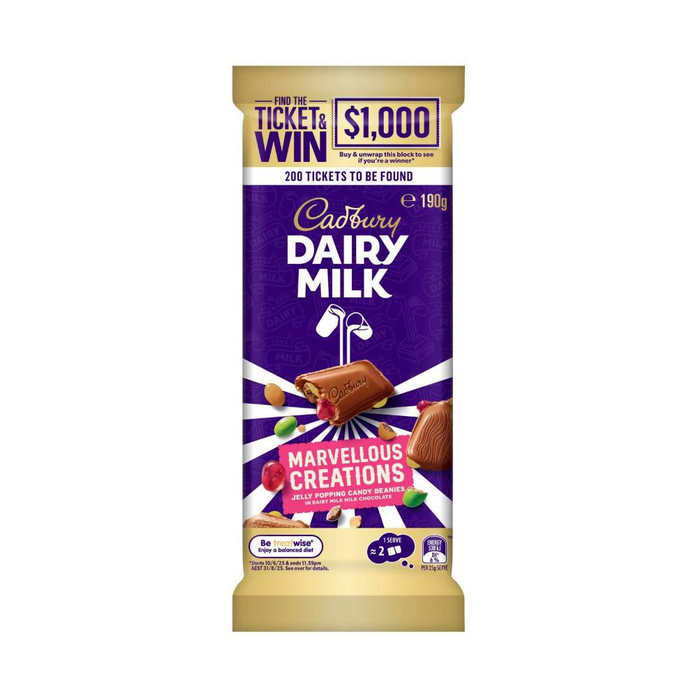Cadbury Dairy Milk Marvellous Creations Jelly Popping Candy Chocolate Block