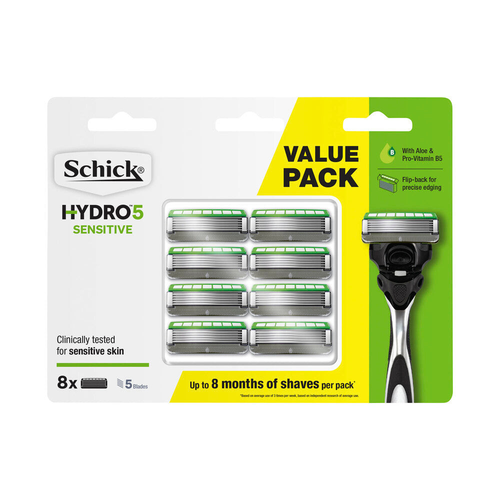 Schick Hydro 5 Sensitive Razor Blades Refills 8 pack