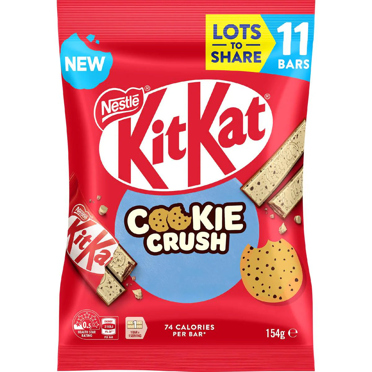 KitKat Cookie Crush Mini Chocolate Bars 11 Pack 154g