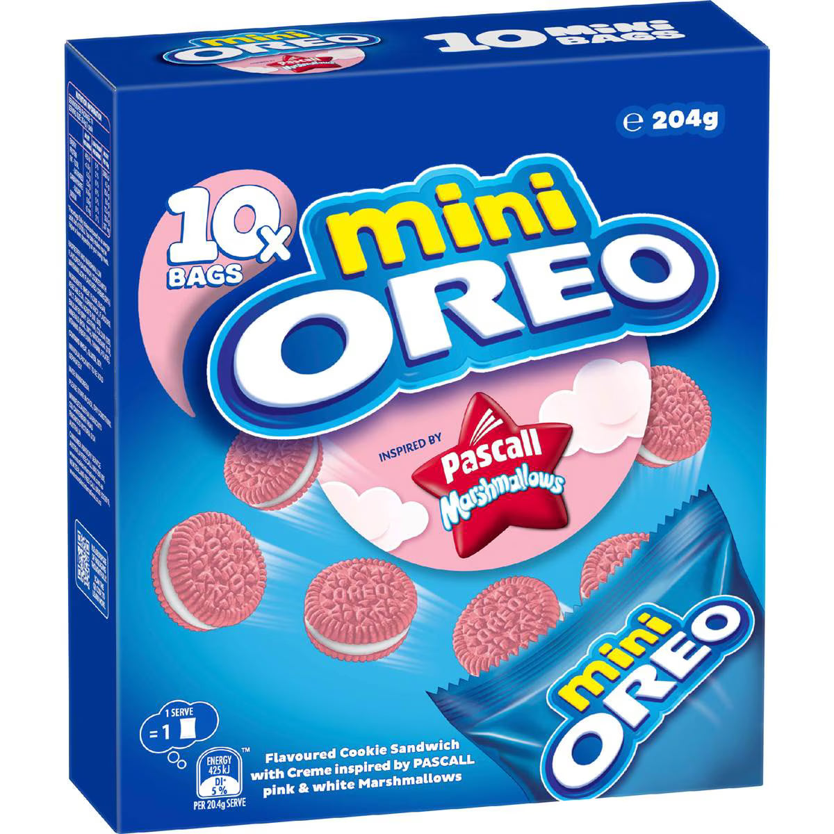 Oreo Mini Cookies Pascall Marshmallows 10 pack 204g
