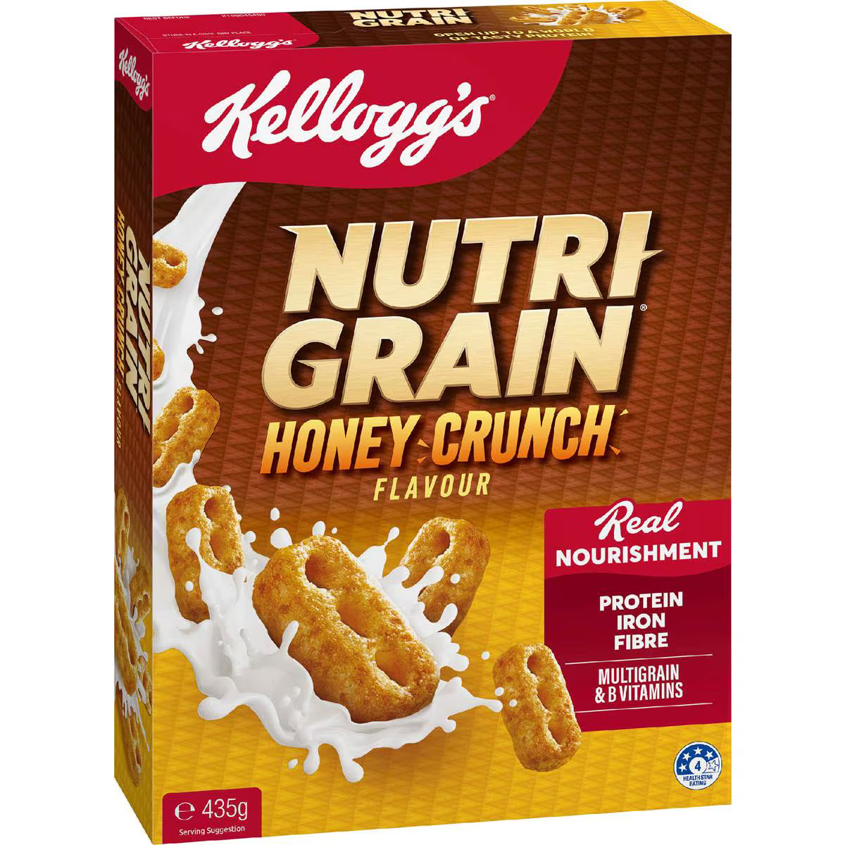 Kellogg's Nutri Grain Honey Crunch Breakfast Cereal 435g