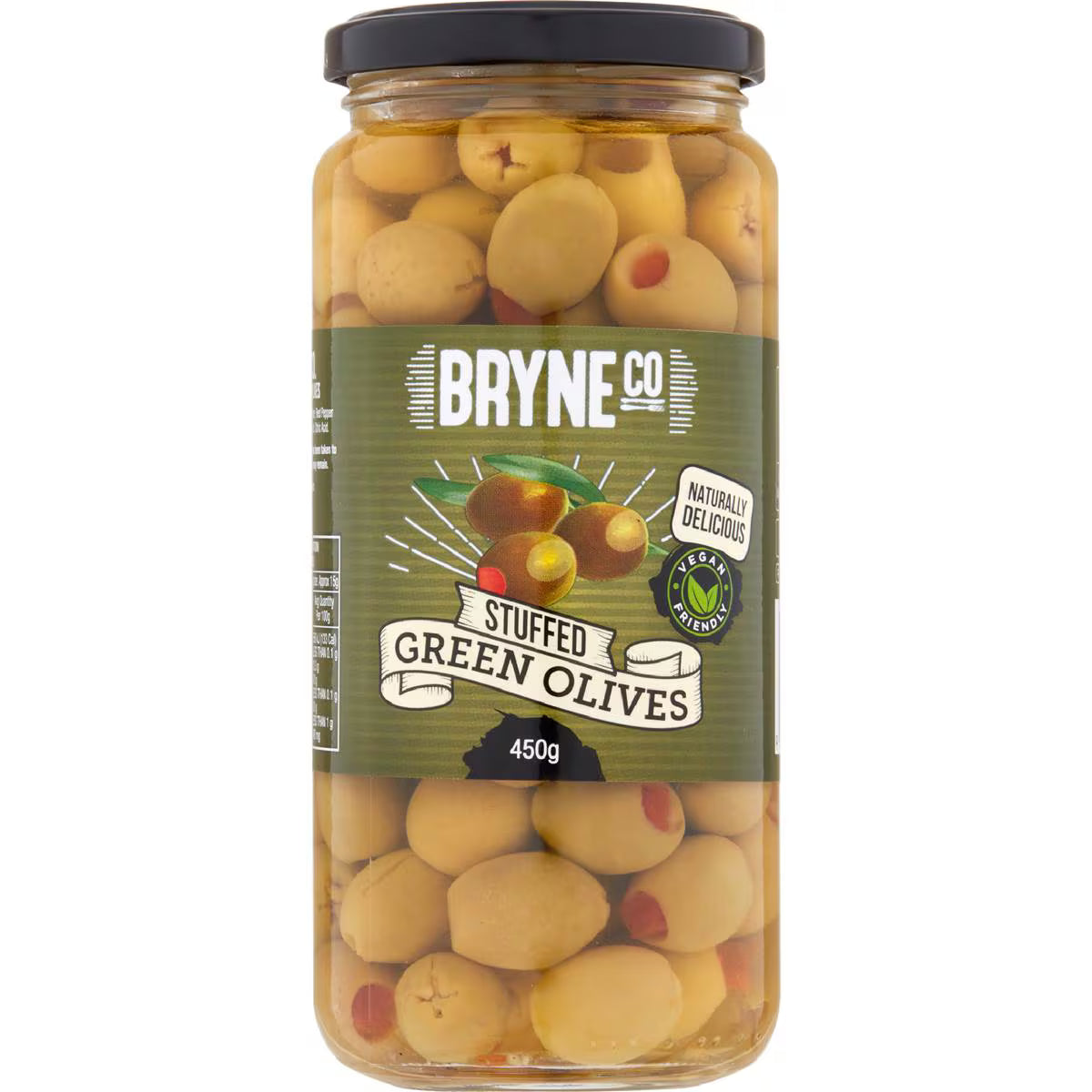 Bryne co stuffed green olives 450g