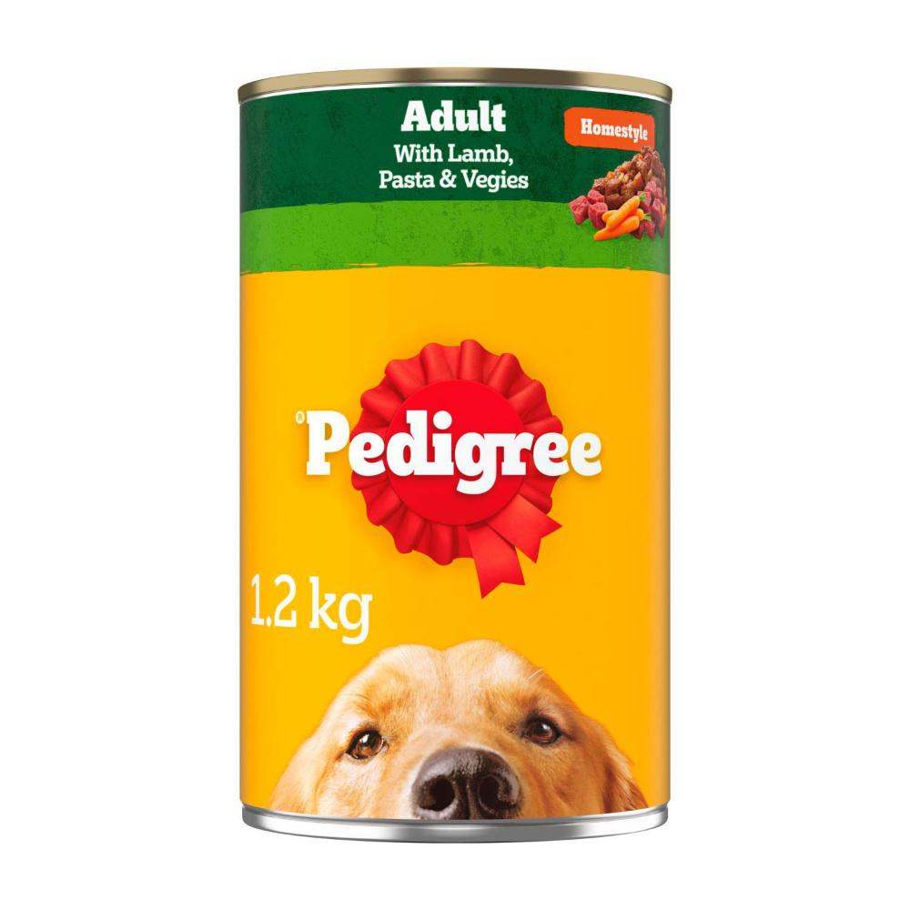 Pedigree Homestyle Lamb Pasta & Vegies Adult Wet Dog Food Can | 1.2kg
