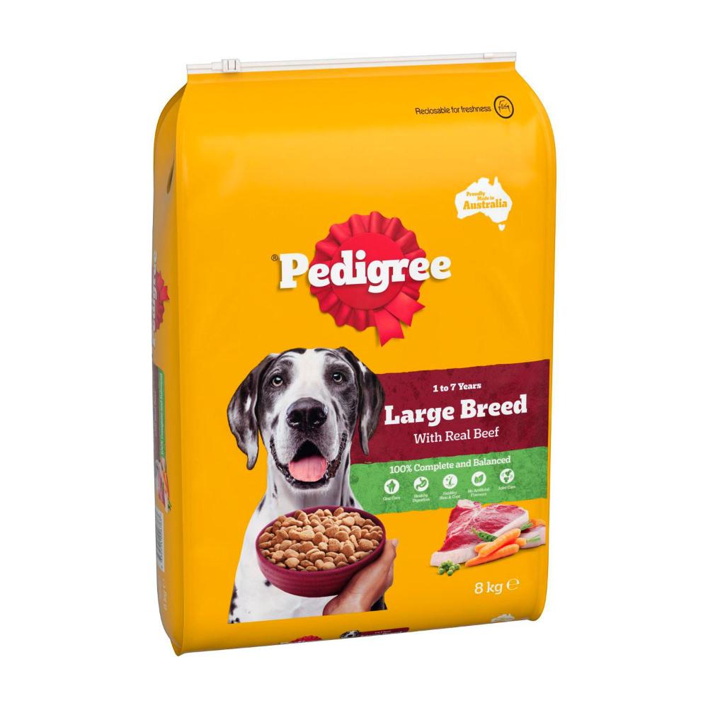 Pedigree Large Breed With Real Beef Dry Dog Food | 8kg