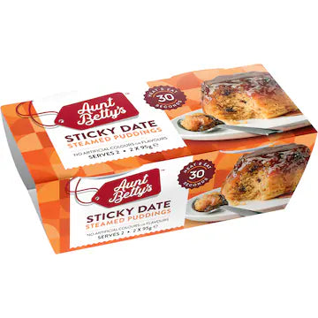 Aunt Betty's Sticky Date Steamy Puds 95g x 2 pack