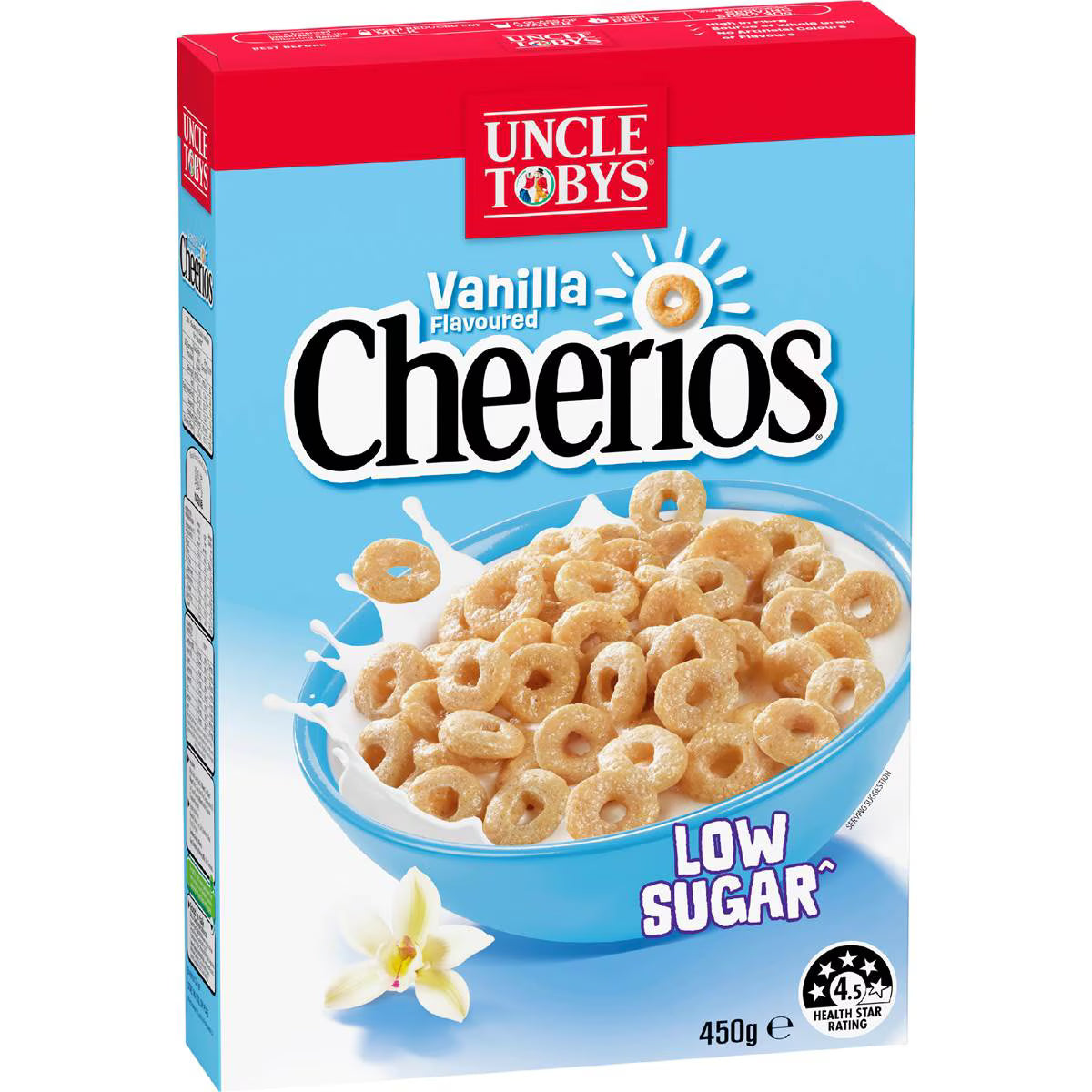 Uncle Tobys Cheerios Low Sugar Breakfast Cereal 450g