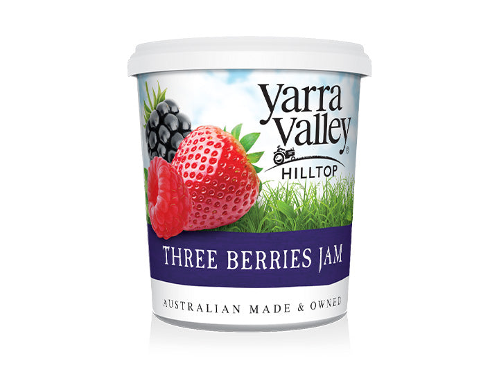 Yarra Valley Hilltop Three Berries Jam 475g