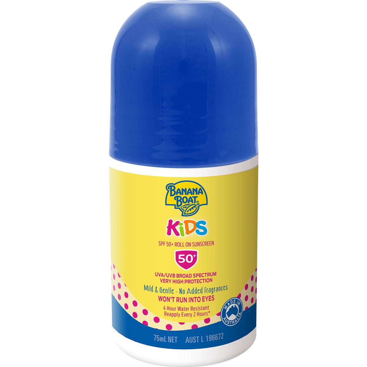 Banana Boat Kids SPF50+ Sunscreen Roll-On 75ml