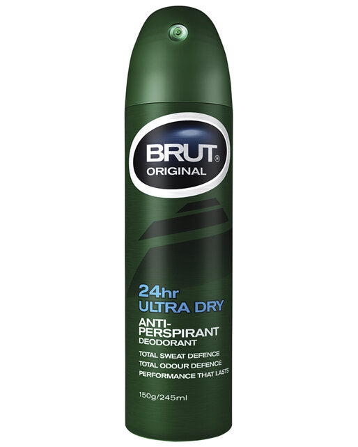 Brut Deodorant Aerosol Anti Perspirant Ultra Dry 150g