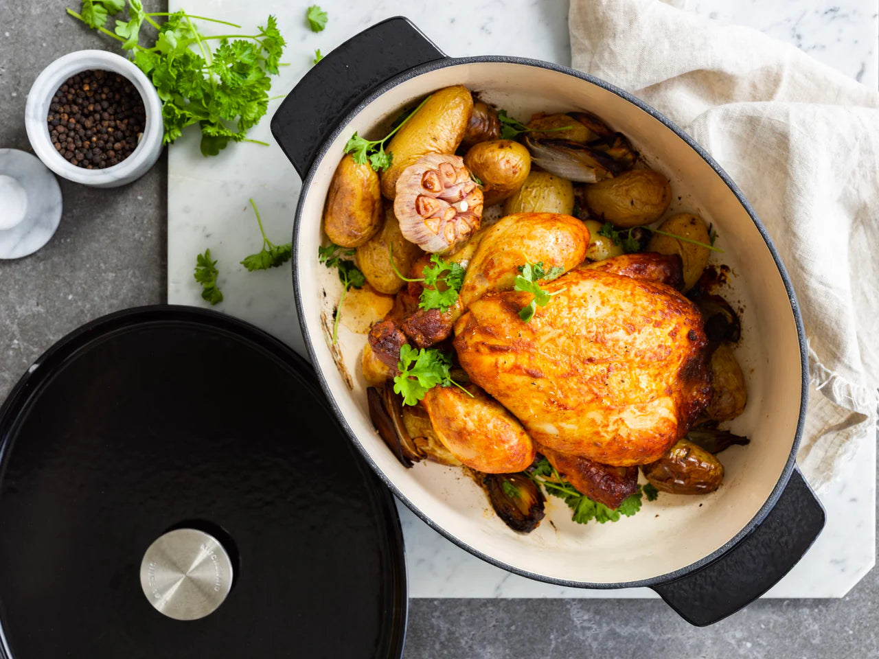 KitchenAid Cast Iron Oval Casserole 30cm