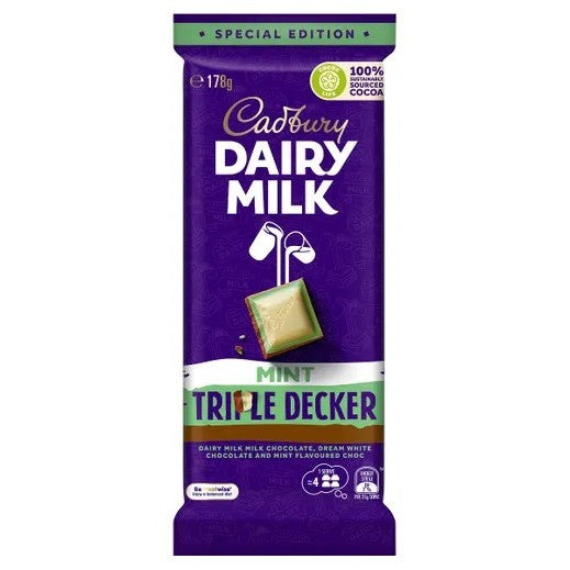 Cadbury Block Mint Triple Decker 178g