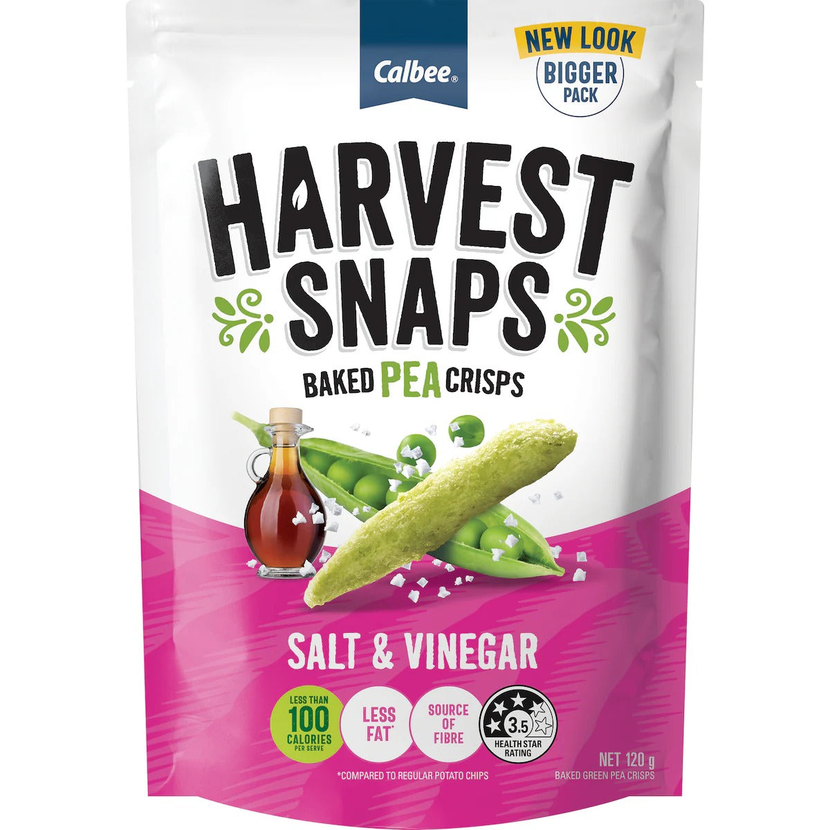 Harvest Snaps Pea Salt & Vinegar 120g
