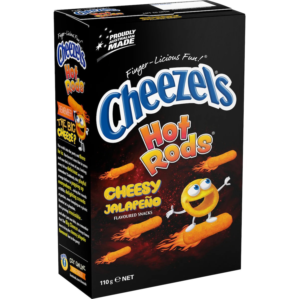 Cheezels Hot Rods Cheesy Jalapeno 110g
