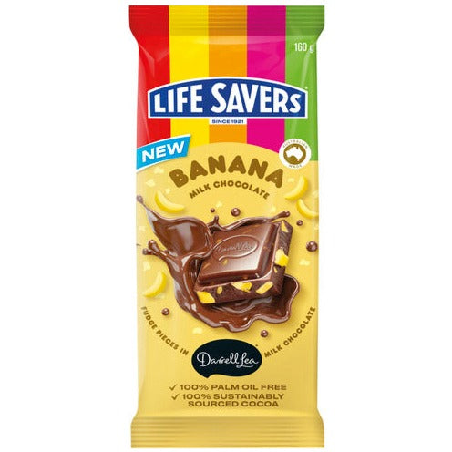Darrell Lea Block Life Savers Banana 160g