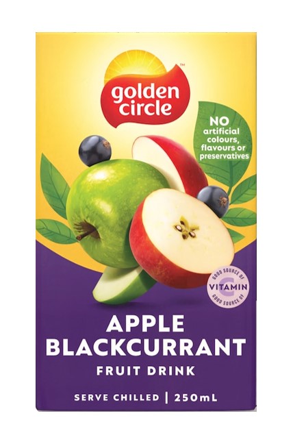 Golden Circle Fruit Drink Apple Blackcurrant 250ml - do not reorder