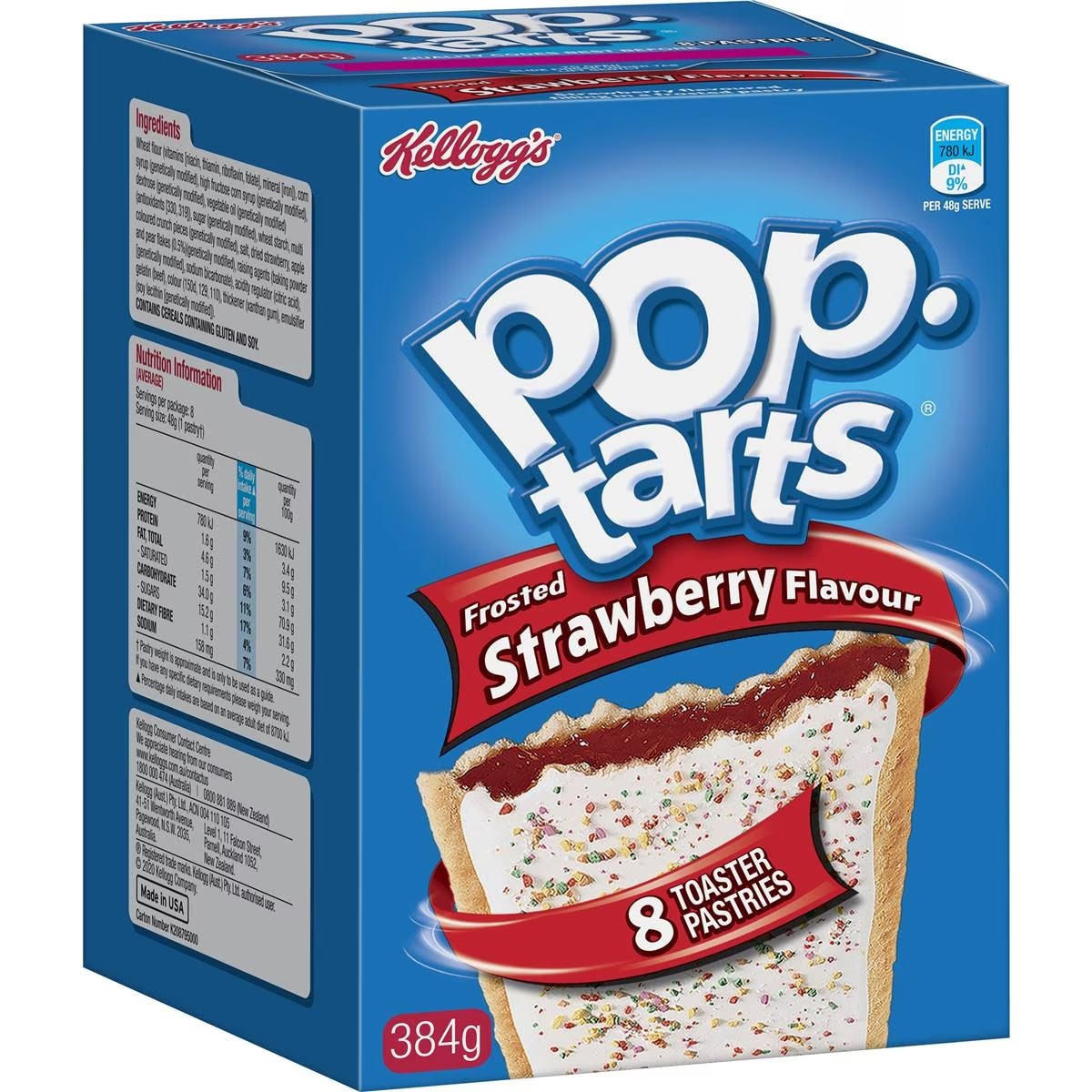 Kellogg's Pop Tarts Strawberry (8pk) 384g