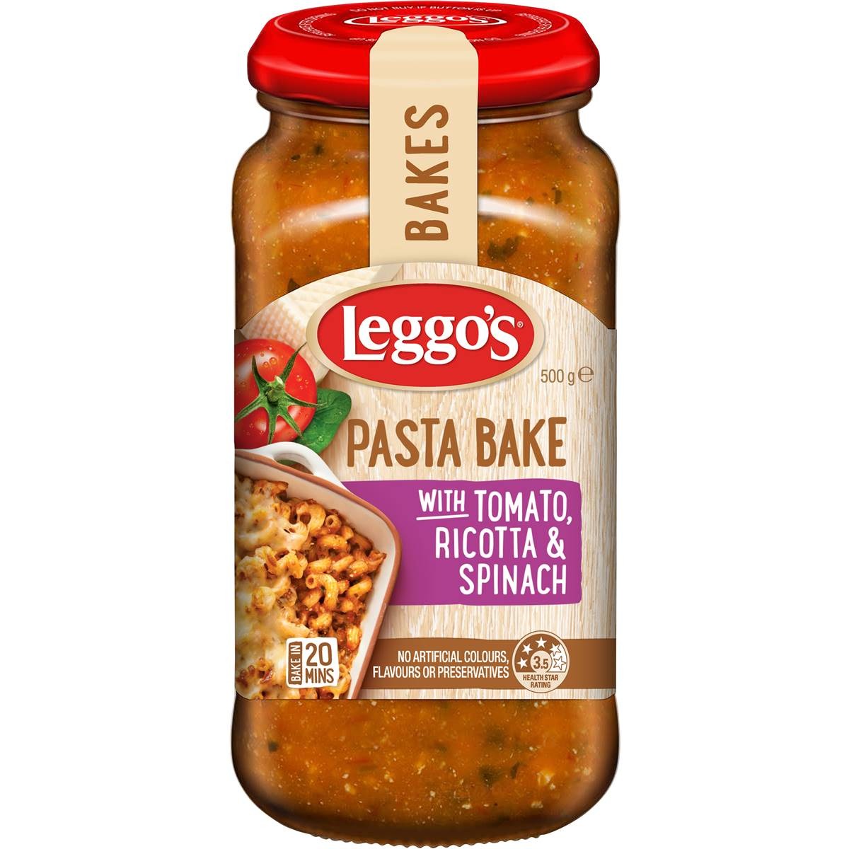 Leggo's Pasta Bake Tomato, Ricotta & Spinach 500g