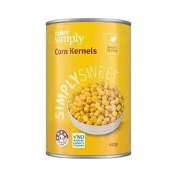 Coles Corn Kernels No Added Salt 420g