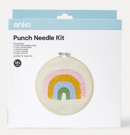  Dimensions 72-76200 Rainbow Punch Needle Embroidery Kit, 8''  Diameter : Everything Else
