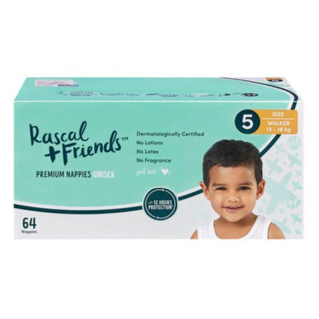 Rascal + Friends Size 5 Nappies 64pk