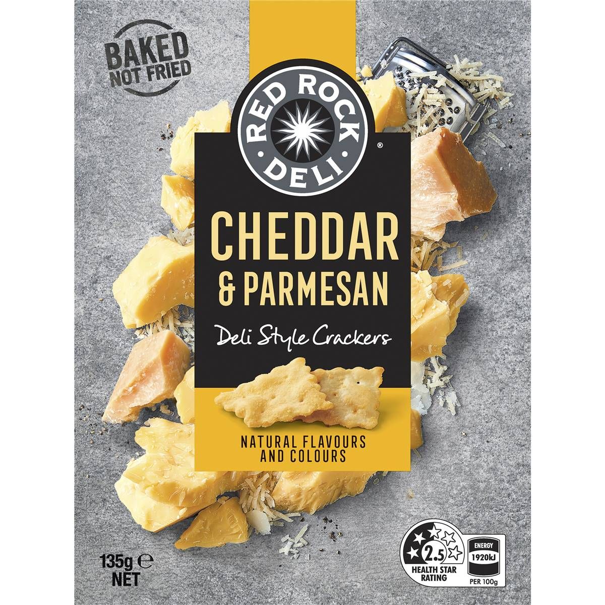 Red Rock Deli Crackers Cheddar & Parmesan 135g