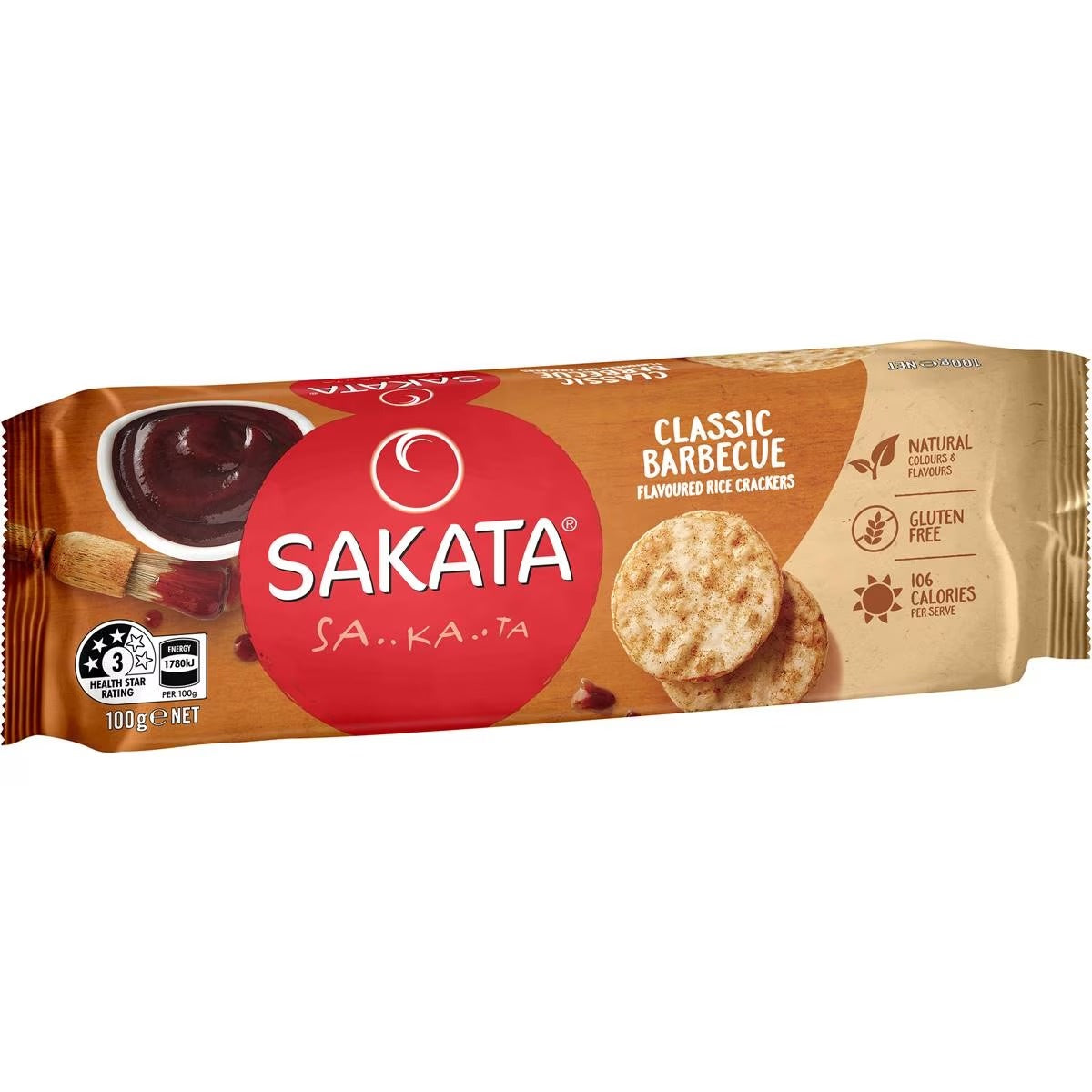 Sakata Rice Crackers Classic Barbecue 100g***