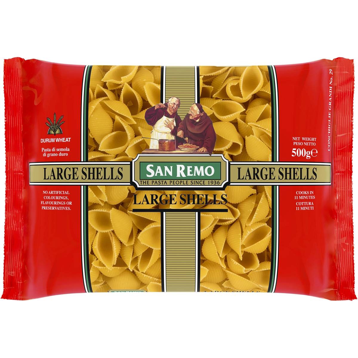 San Remo Pasta Large Shells 500g