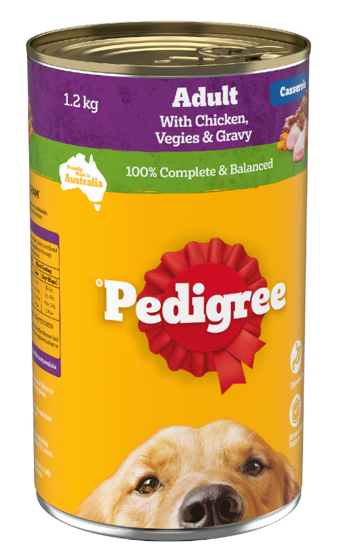 Pedigree Casserole With Chicken & Gravy Wet Dog Food Can 1.2kg