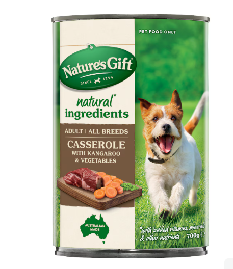Nature's Gift Adult Wet Dog Food Casserole With Kangaroo & Vegetables 700g