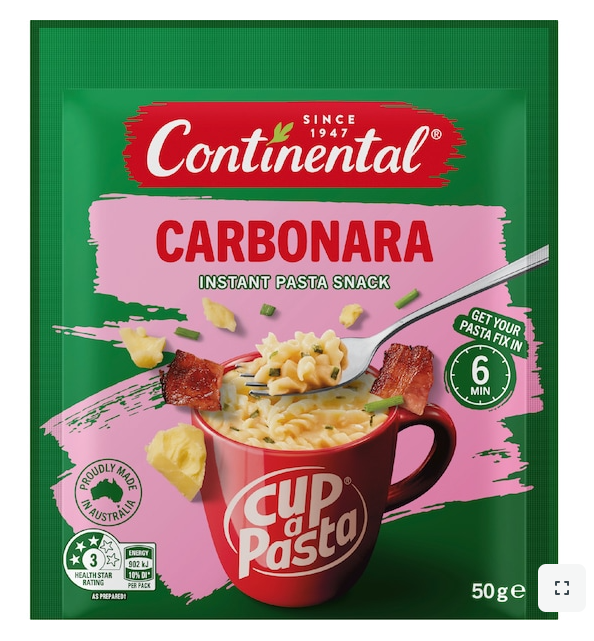 Continental Cup A Pasta Carbonara 50g