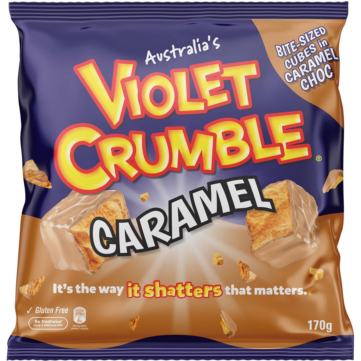 Australia's Violet Crumble Bites Caramel 180g