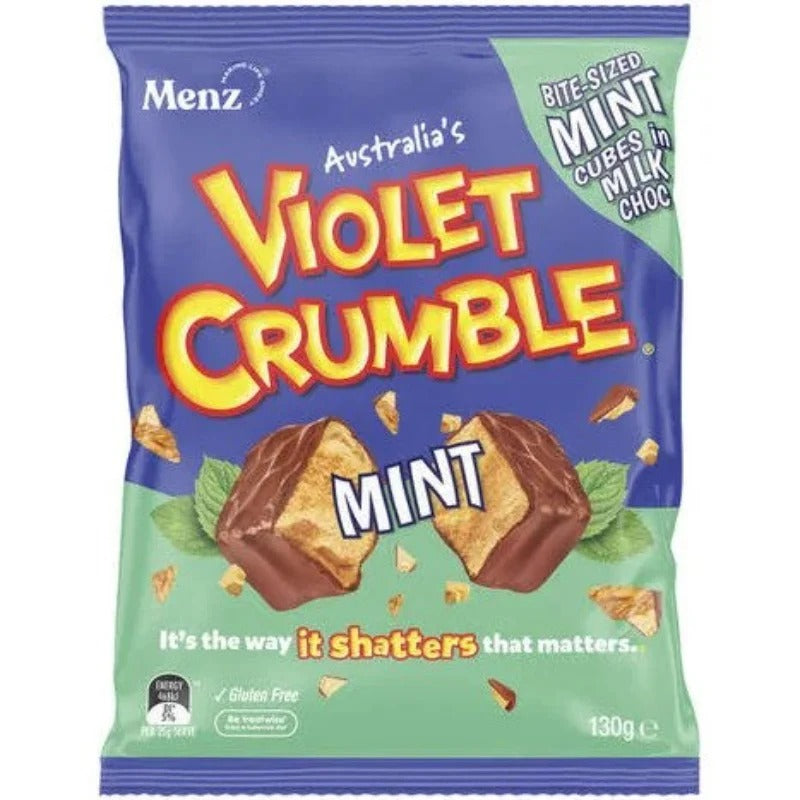 Australia's Violet Crumble Bites Mint 130g