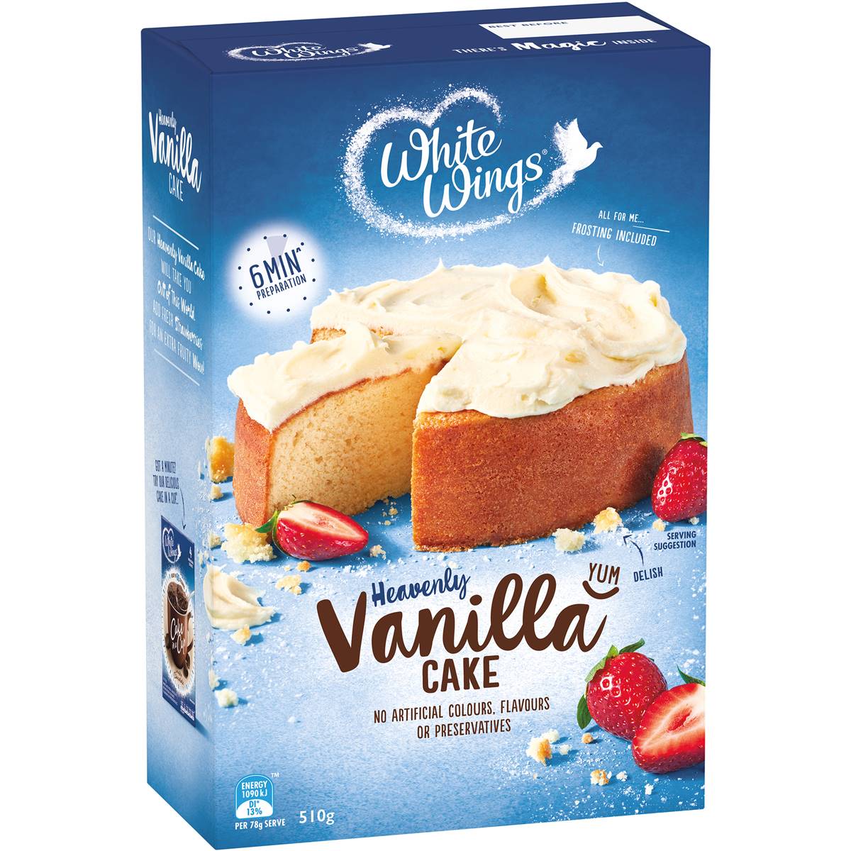 White Wings Cake Mix Vanilla 510g