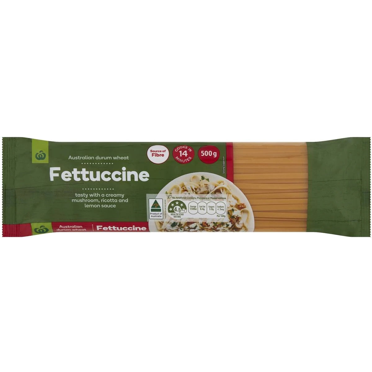 Woolworths Pasta Fettuccine 500g