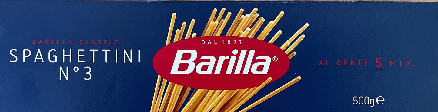Barilla Pasta Spaghettini No3 500g