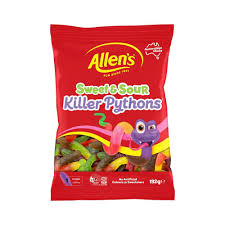 Allen's Sweet & Sour Killer Pythons Lollies 192g