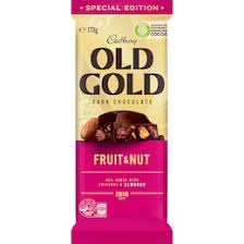 Cadbury Old Gold Fruit & Nut Dark Chocolate Block 170g