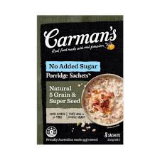 Carman's Porridge Sachets Natural 5 Grain & Super Seed 8 Pack 320g