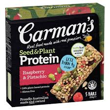 Carmans Plant Protein Bar Raspberry Pistachio 5 Pack 150g