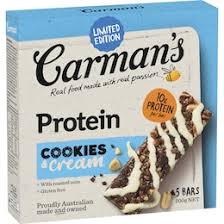 Carman's Cookies & Cream Protein Bars 5 Pack 200g