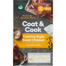 Woolworths Coat & Cook Seasoning Mix Country Style Roast Chicken 25g