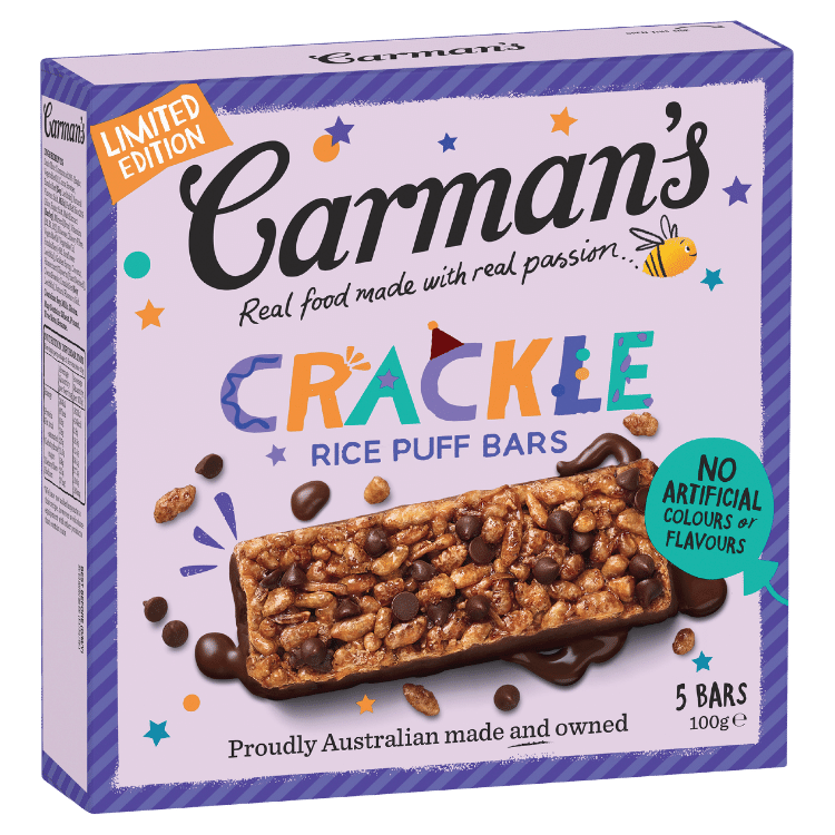Carman's Crackle Rice Puff Bars 5 pack