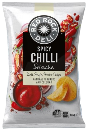 Red Rock Deli Potato Chips Spicy Chilli Sriracha 165g