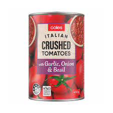 Coles Crushed Tomatoes With Onion Garlic & Basil